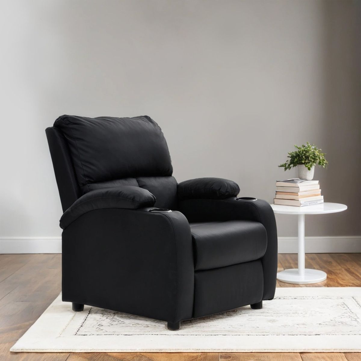 MICA - Sofá Reclinable Rest 1 Cuerpo con Posa Vasos