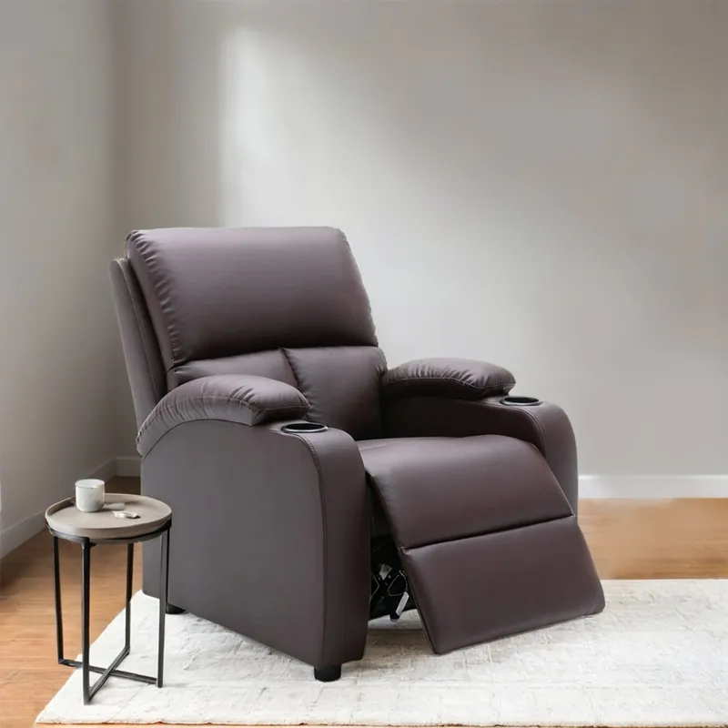 MICA - Sofá Reclinable Rest 1 Cuerpo con Posa Vasos