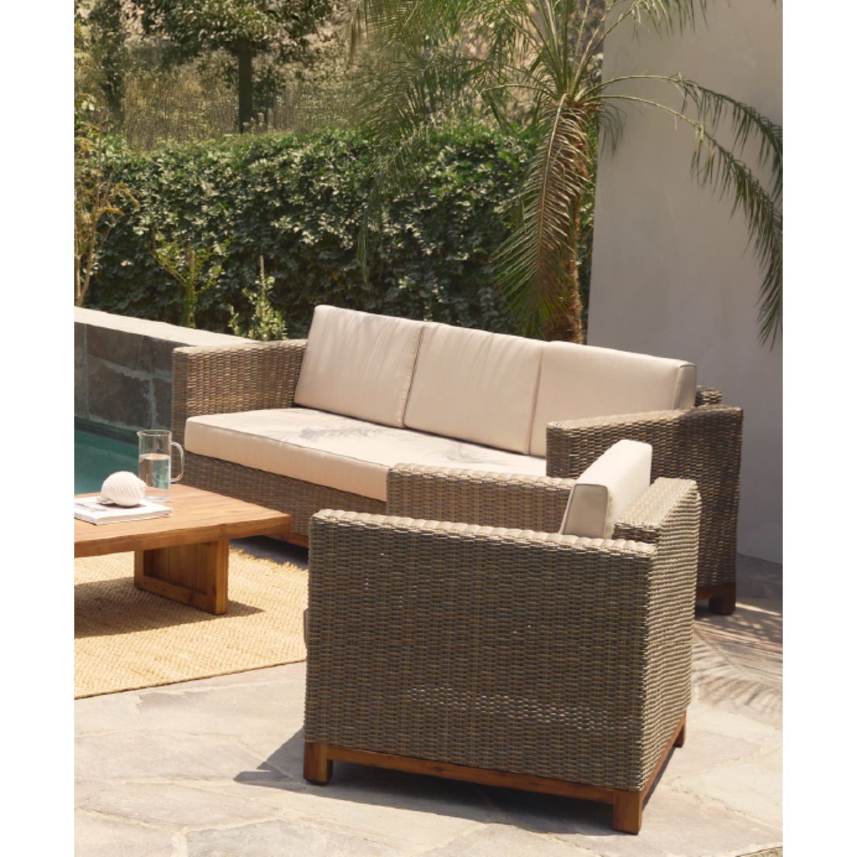 BASEMENT HOME - Sofá De Terraza Capetown 3 Cuerpos