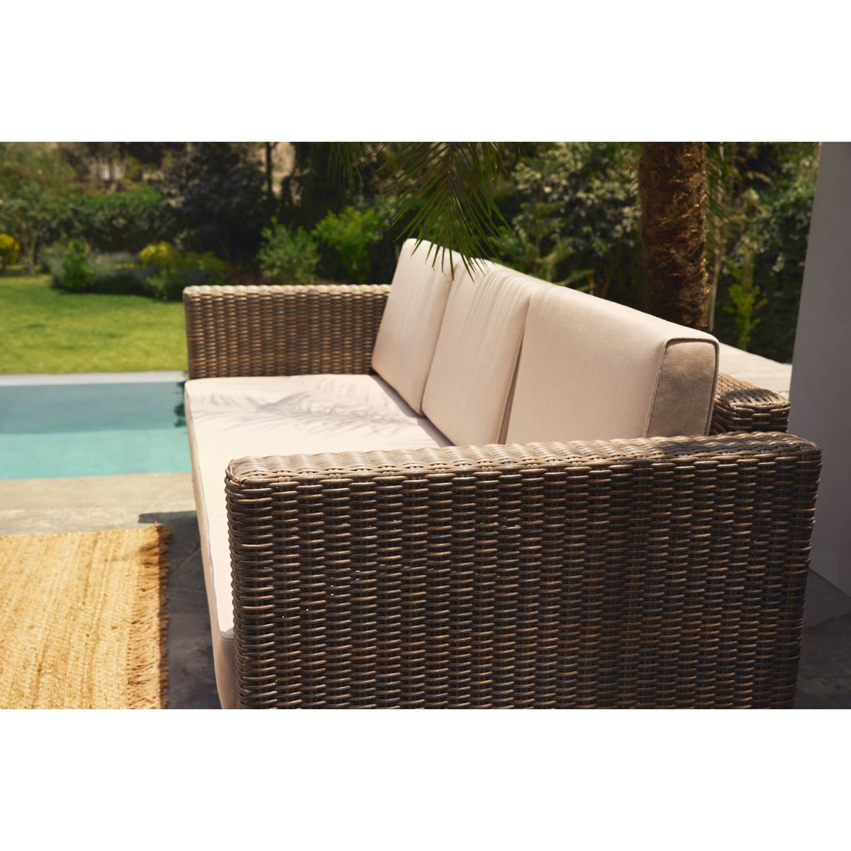 BASEMENT HOME - Sofá De Terraza Capetown 3 Cuerpos