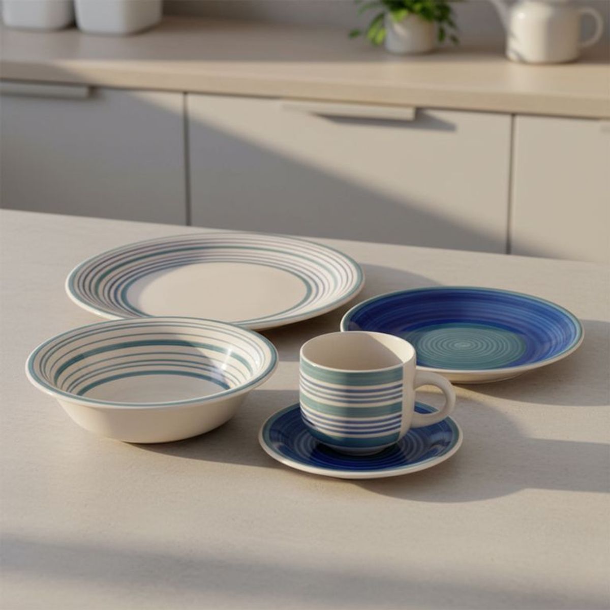 AMBIENTA - Juego de Vajillas Cerámica 30 Piezas