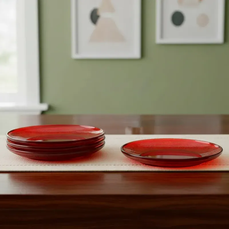 ROBERTA ALLEN - Set x4 Platos de Postre Vidrio 18 cm