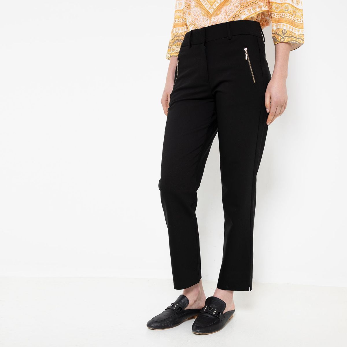 STEFANO COCCI - Pantalón Straight Tiro Alto Mujer Stefano Cocci