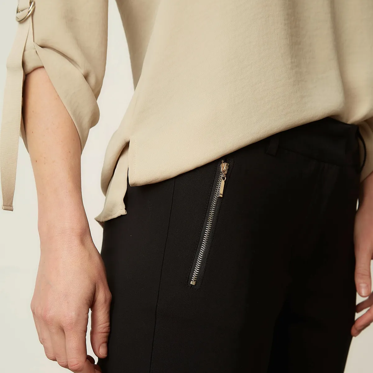 STEFANO COCCI - Pantalón Straight Tiro Alto Mujer Stefano Cocci