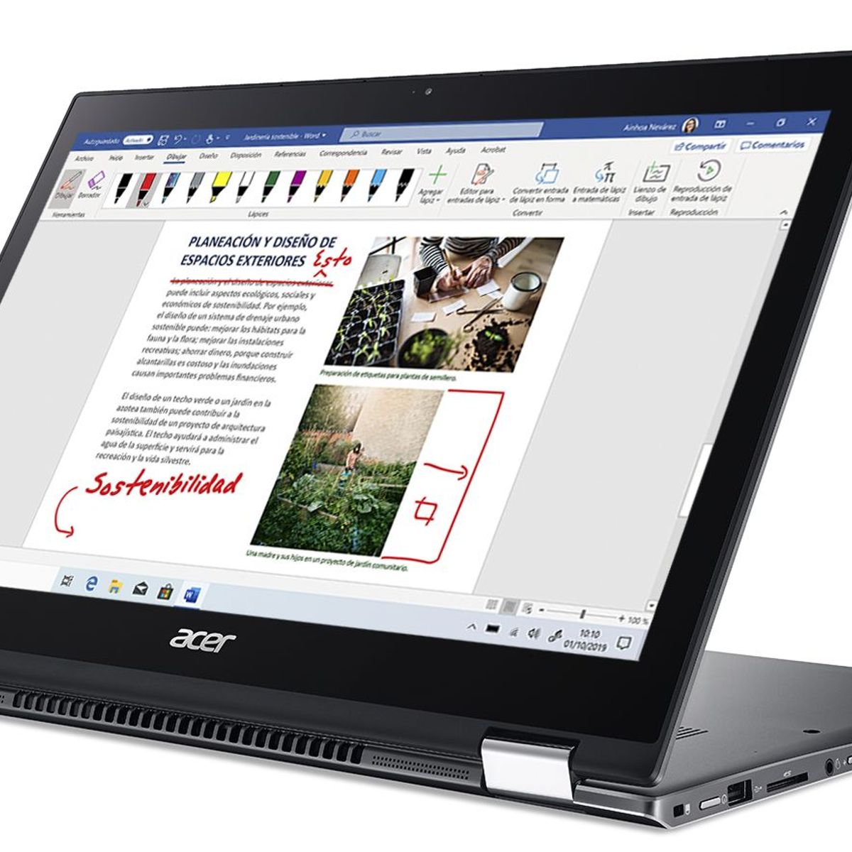 ACER - Laptop Spin5 2en1 13.3" Core i7 8va Gen 8GB RAM 256GB SSD - Pantalla Touch Full HD