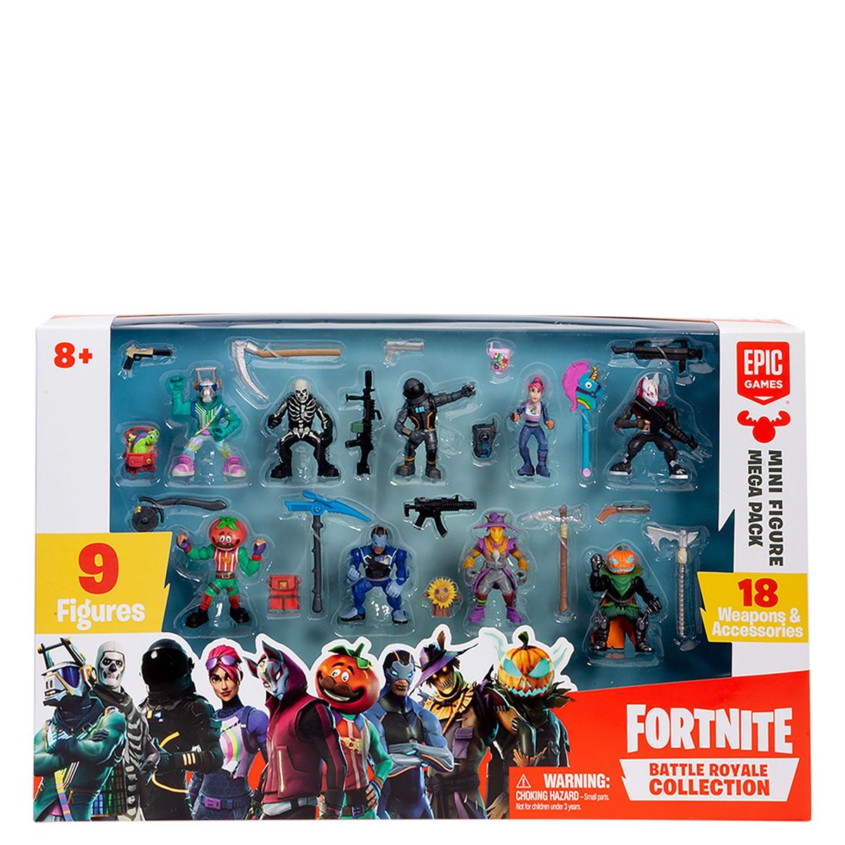 FORTNITE - Pack de 9 figuras + accesorios