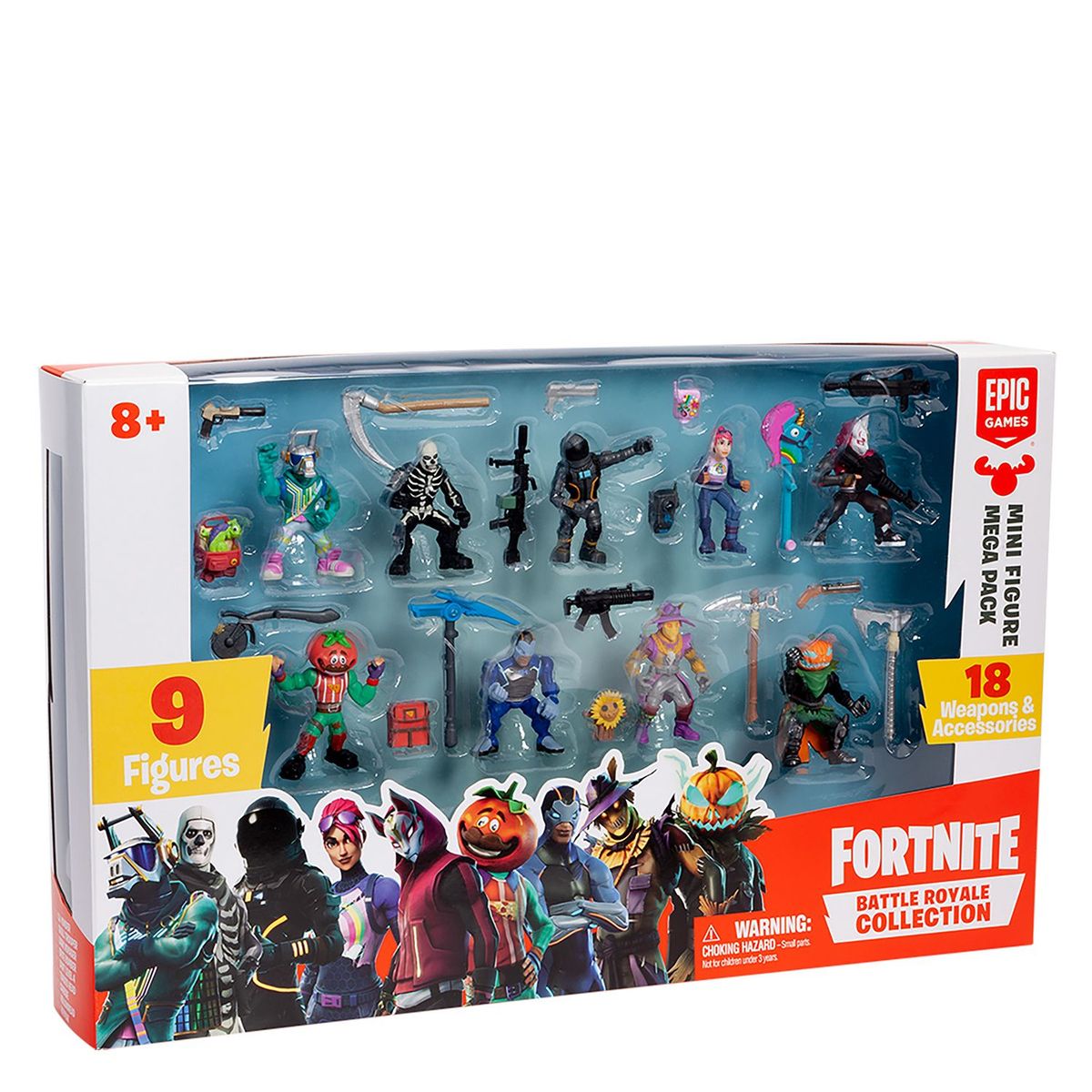FORTNITE - Pack de 9 figuras + accesorios