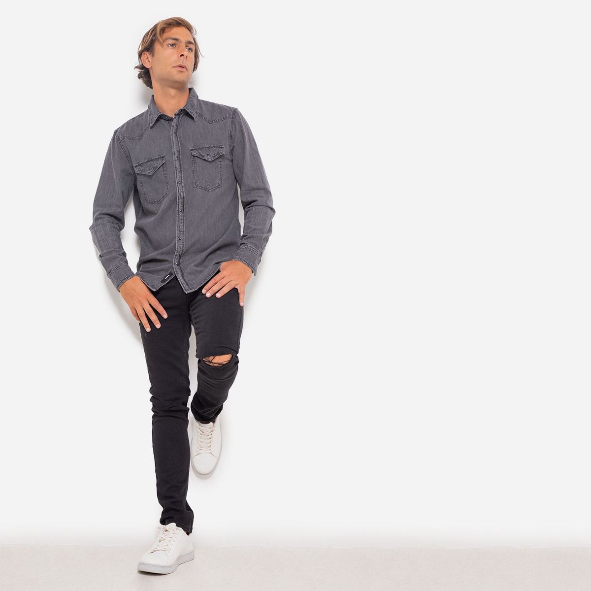 BEARCLIFF - Jean Skinny Algodón Hombre Bearcliff