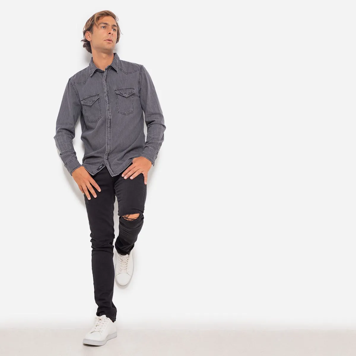 BEARCLIFF - Jean Skinny Algodón Hombre Bearcliff