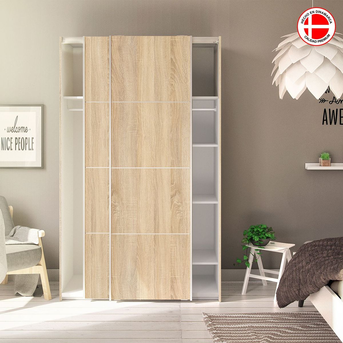 TVILUM - Ropero Verona 2 Puertas