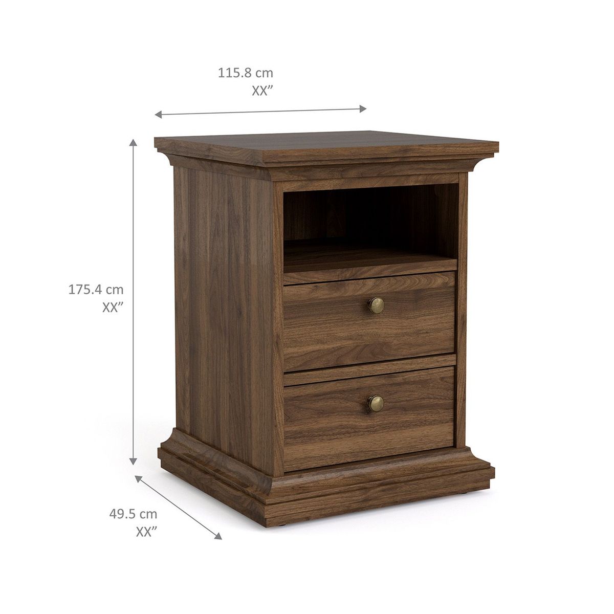 CAEMMUN - Mesita de Noche Paris Bca Robl 43.6x40x58.8