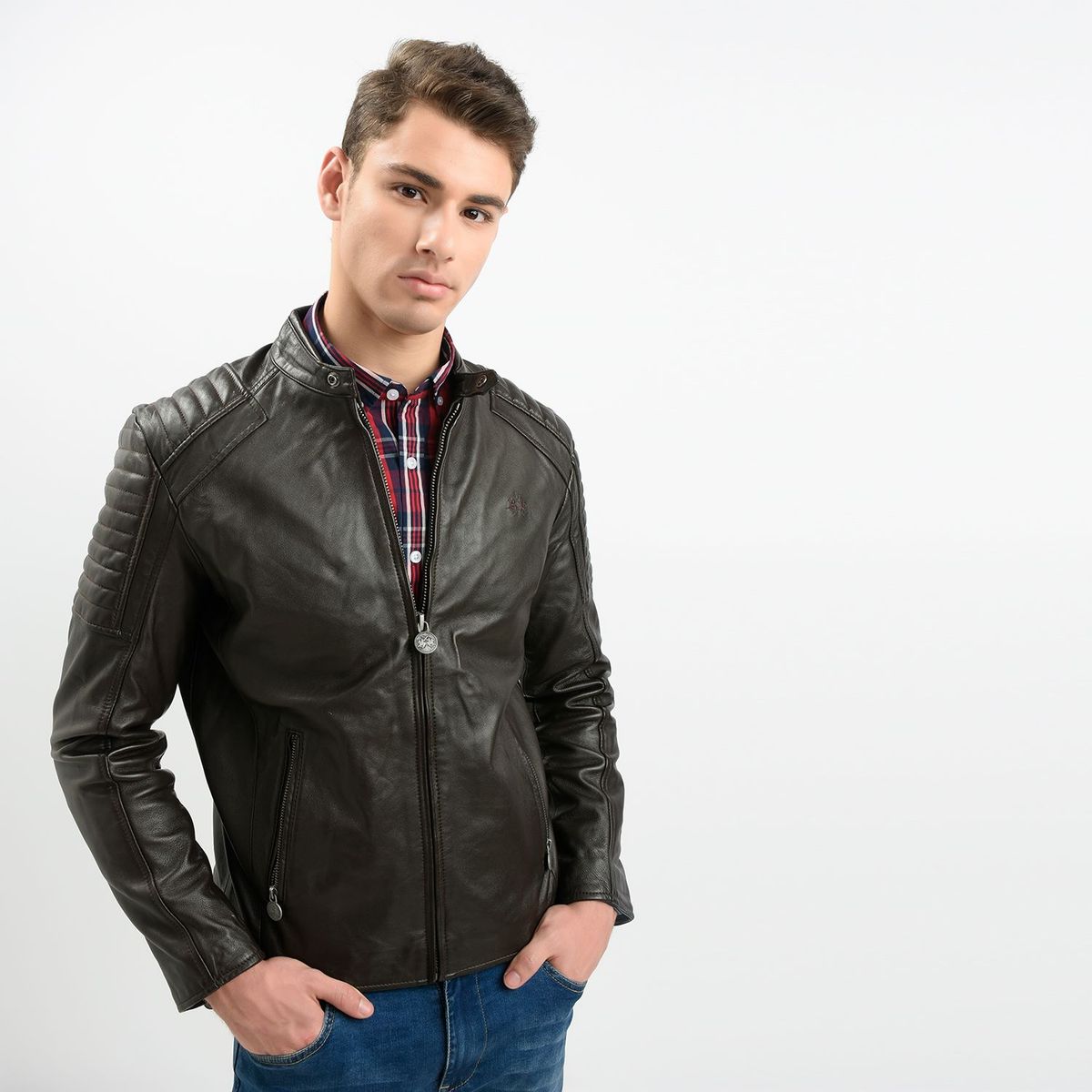 LA MARTINA - Casaca de cuero Hombre