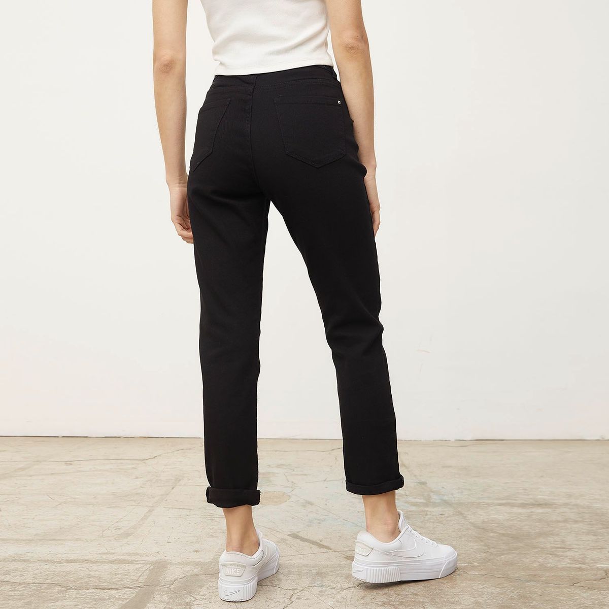 SYBILLA - Jean Mom Tiro Alto Mujer Sybilla