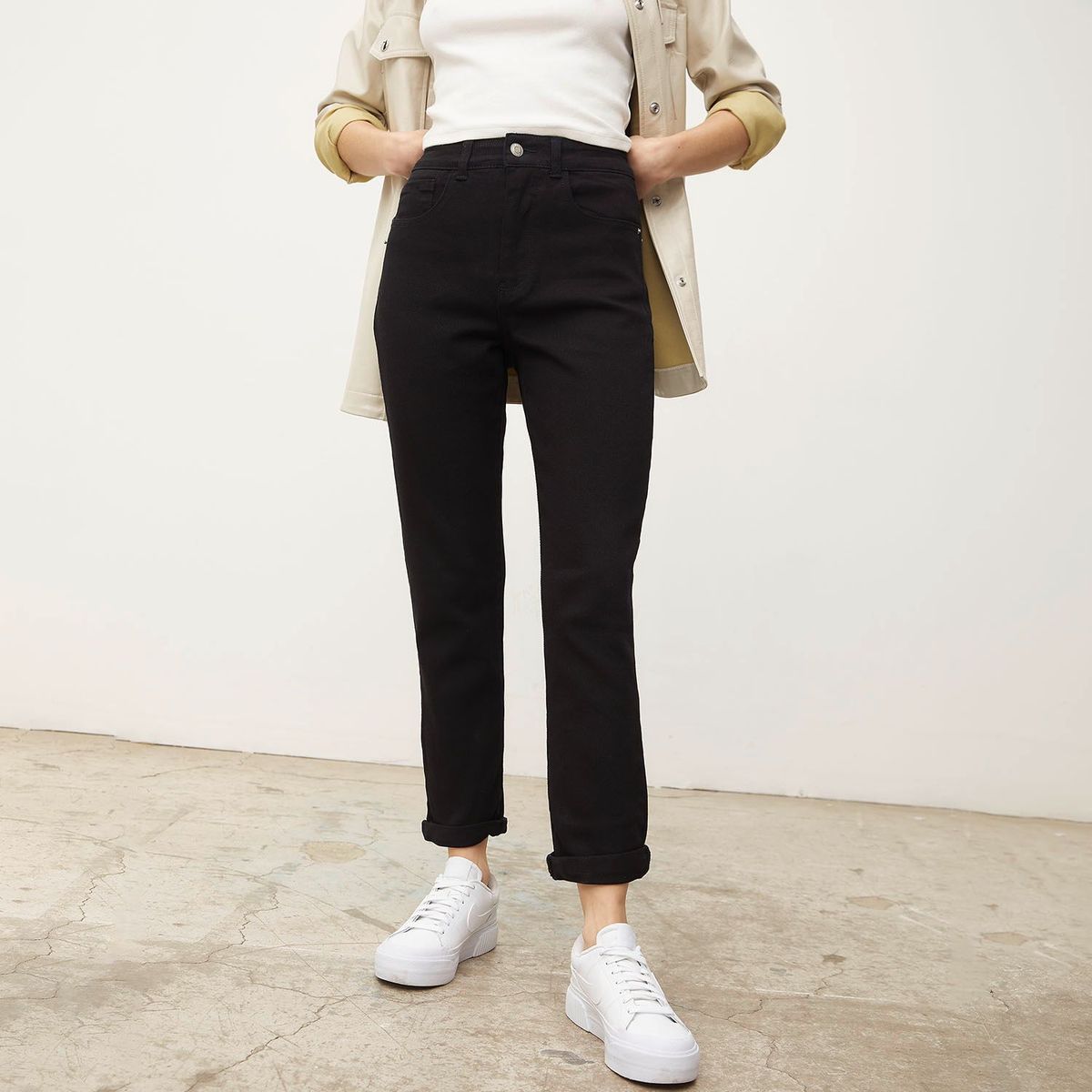 SYBILLA - Jean Mom Tiro Alto Mujer Sybilla