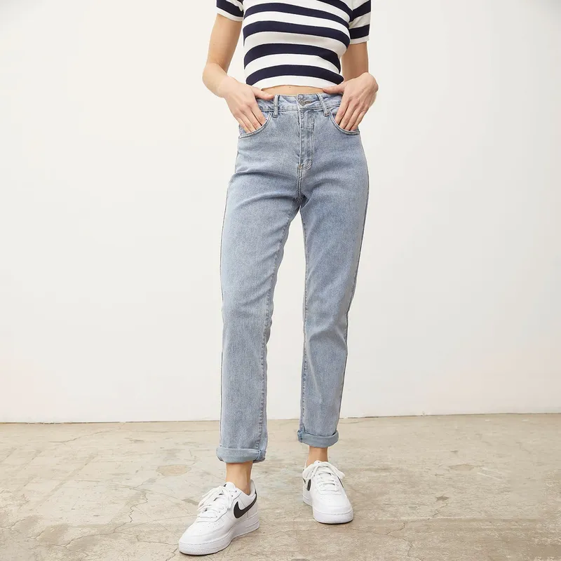 SYBILLA - Jean Mom Tiro Alto Mujer Sybilla