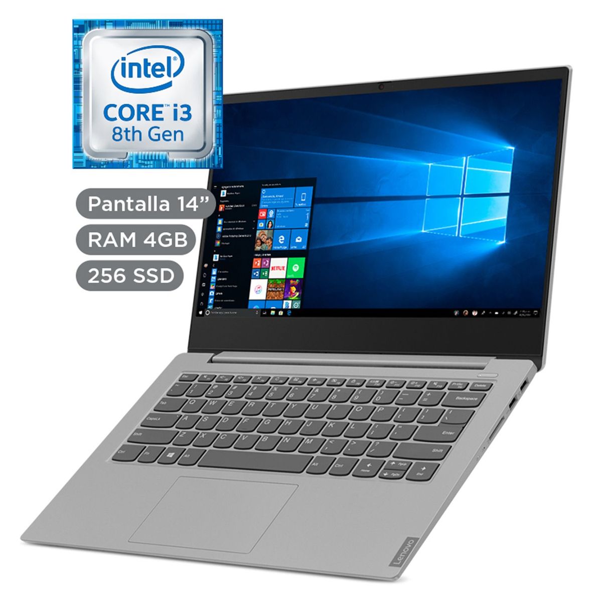 LENOVO - Laptop IdeaPad S340 14" Core i3 8va Gen 4GB RAM 256GB SSD - Pantalla HD