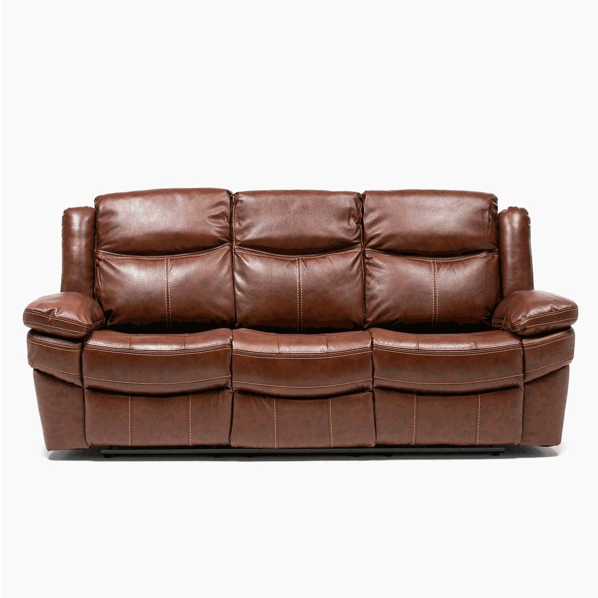 BASEMENT HOME - Sofá Reclinable Kanye 3 Cuerpos Cuero Combinado