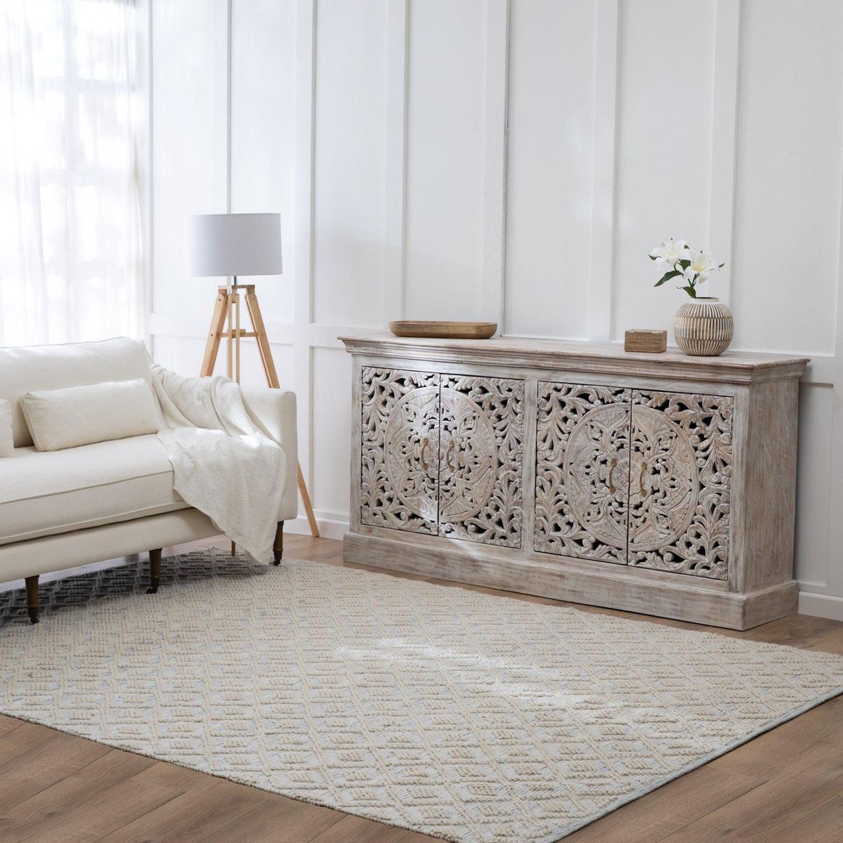 ROBERTA ALLEN - Aparador Clementina 4 Puertas Madera