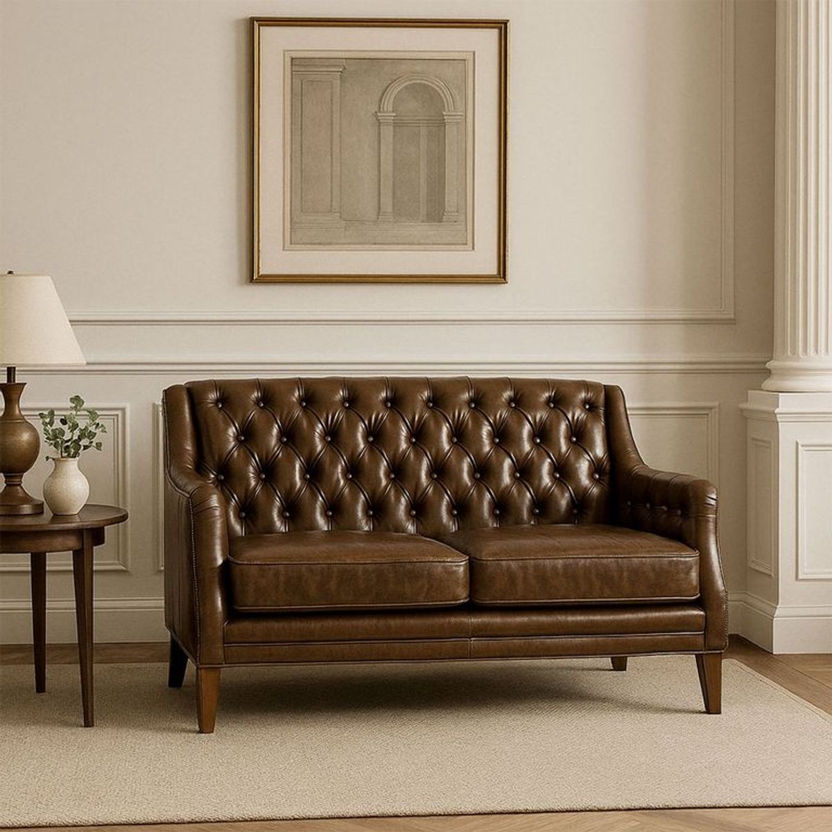 BASEMENT HOME - Sofá 2 Cuerpos Scotland Cuero Reconstituido