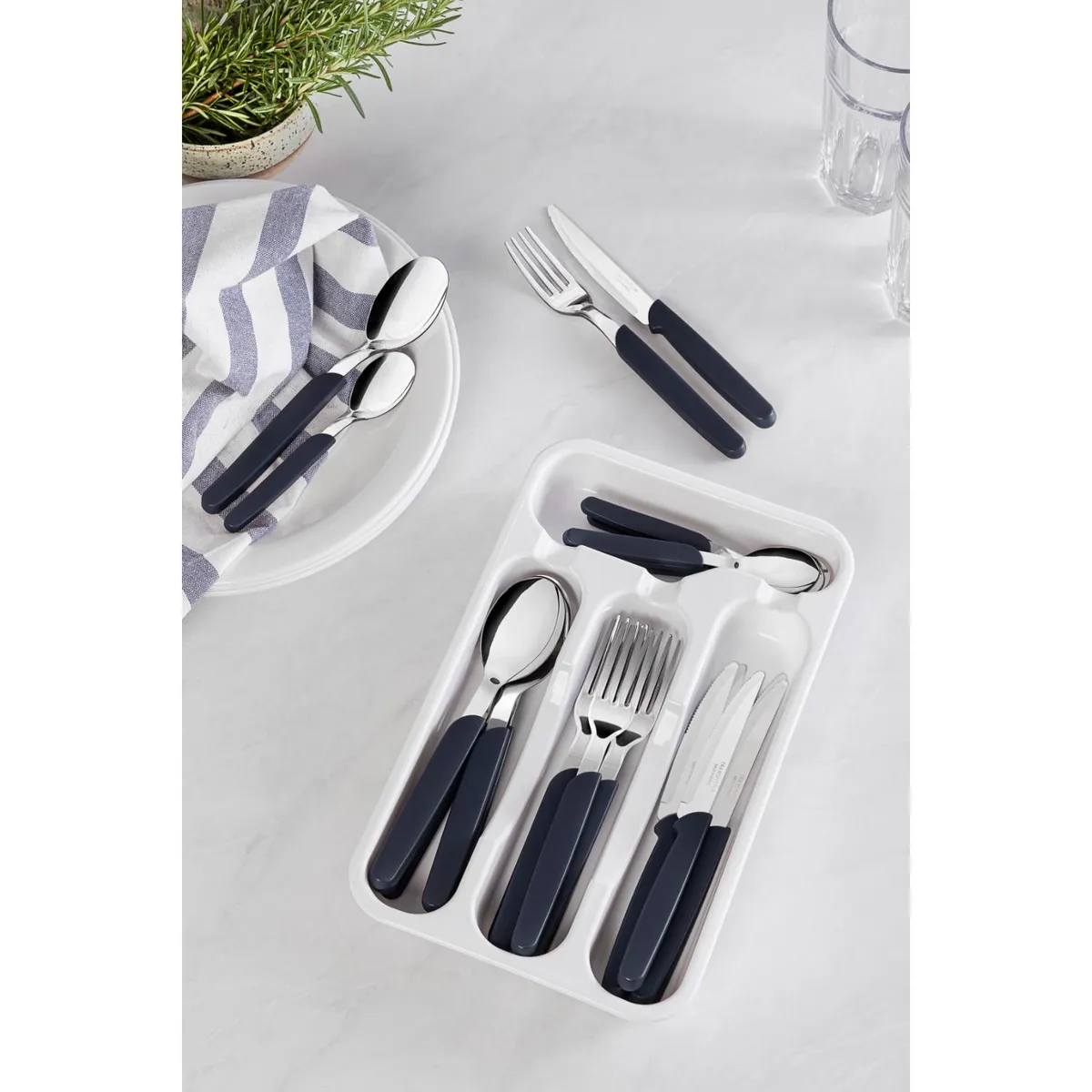 TRAMONTINA - Juego de Cubiertos 24 Piezas Carmel