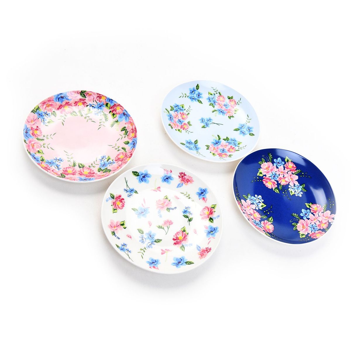 ROBERTA ALLEN - Set x4 Platos Flores