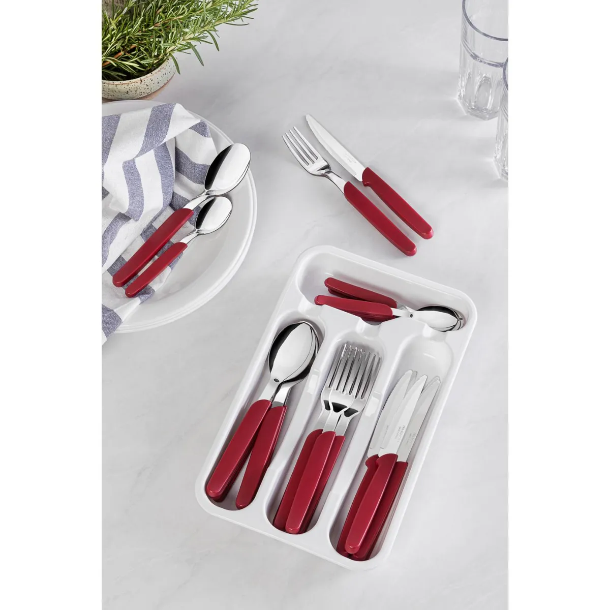 TRAMONTINA - Juego de Cubiertos 24 Piezas Carmel