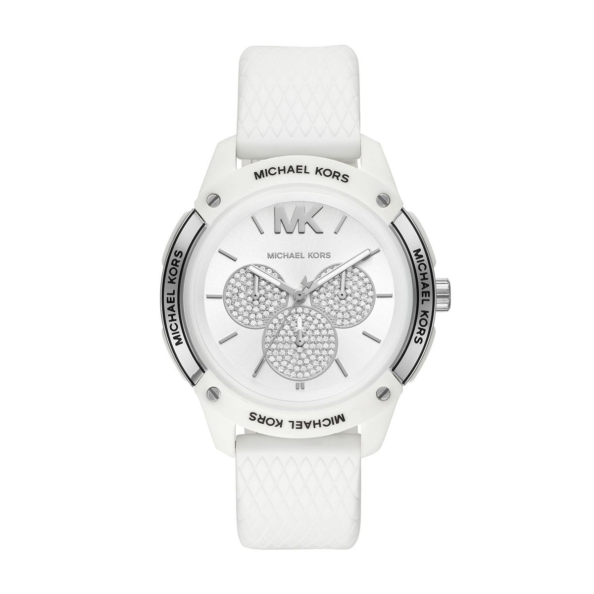 MICHAEL KORS - Reloj Michael Kors Dama,Correa  Silicon Blanco,Caratula Blanco,Analogo