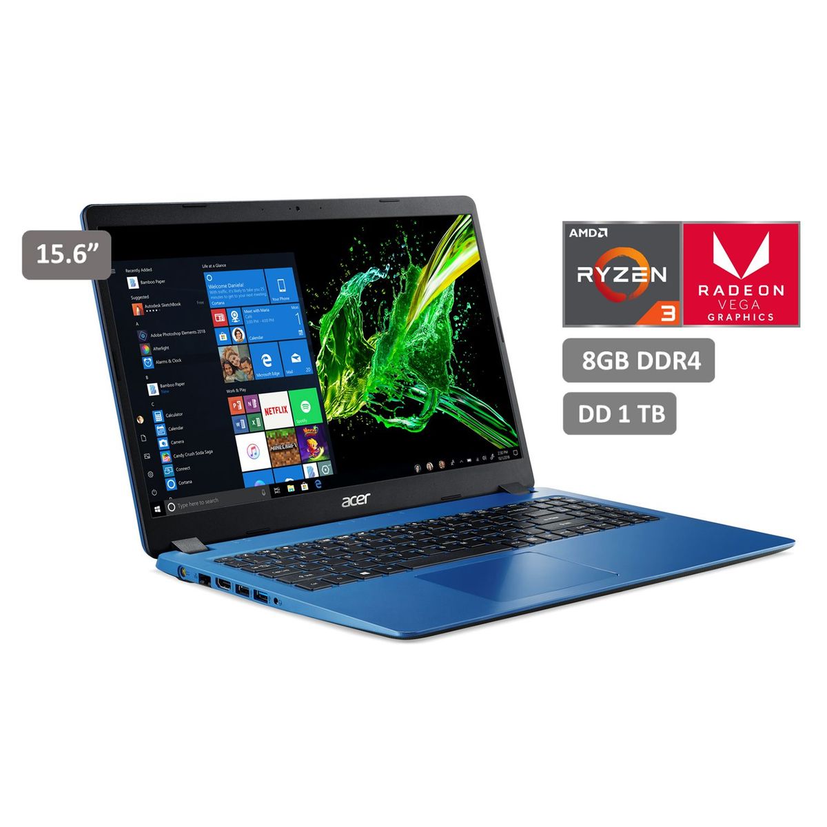 ACER - Laptop Aspire 3 A315-42-R60U 15,6" Ryzen 3 8GB 1TB