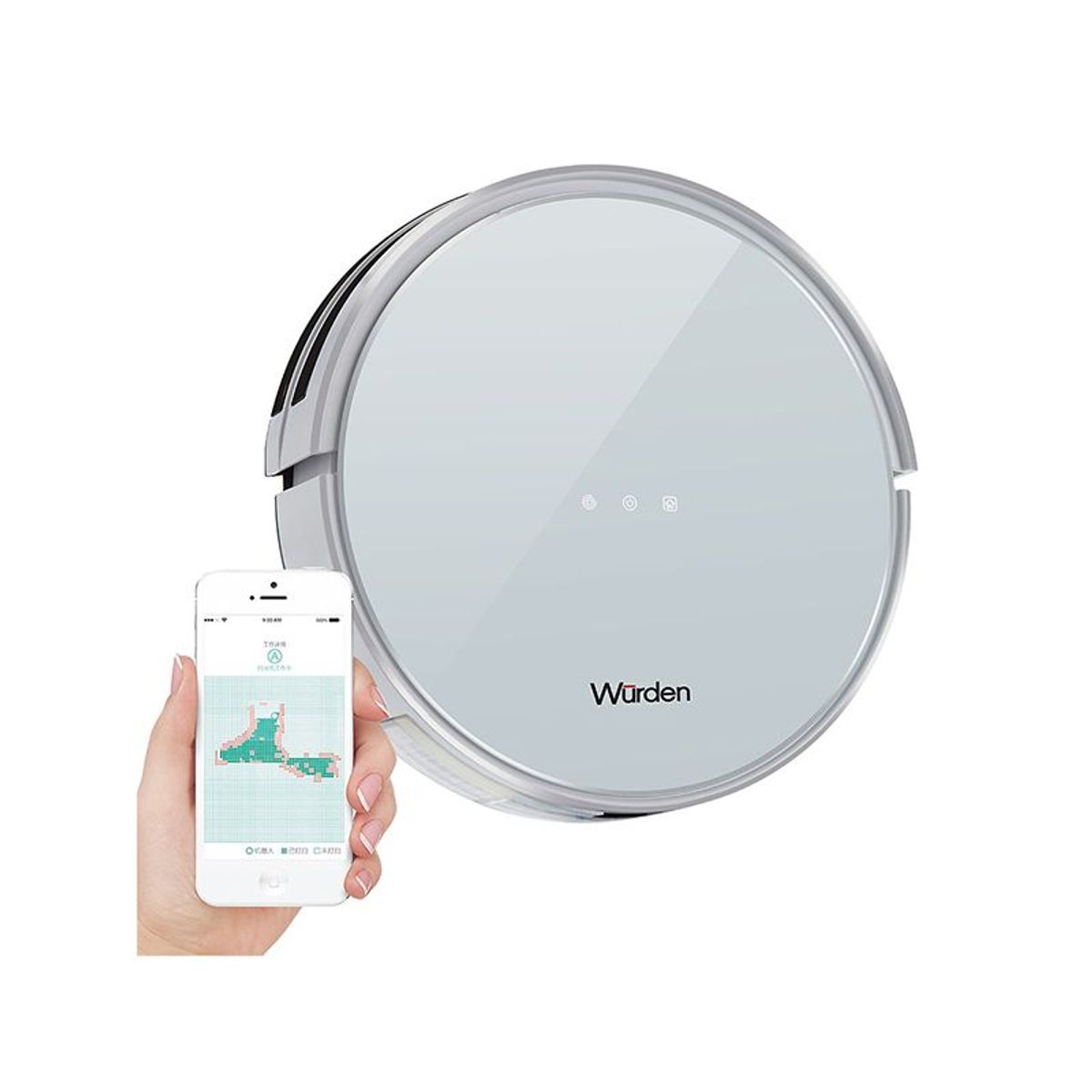 WURDEN - Aspiradora robot con mopa y app WRB-ROLLEN100