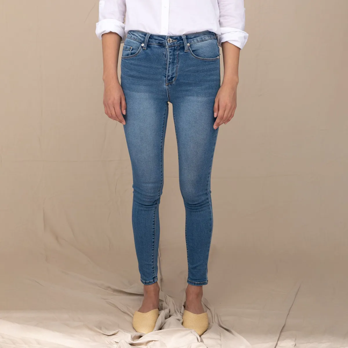 UNIVERSITY CLUB - Jean Skinny Tiro Alto Mujer University Club