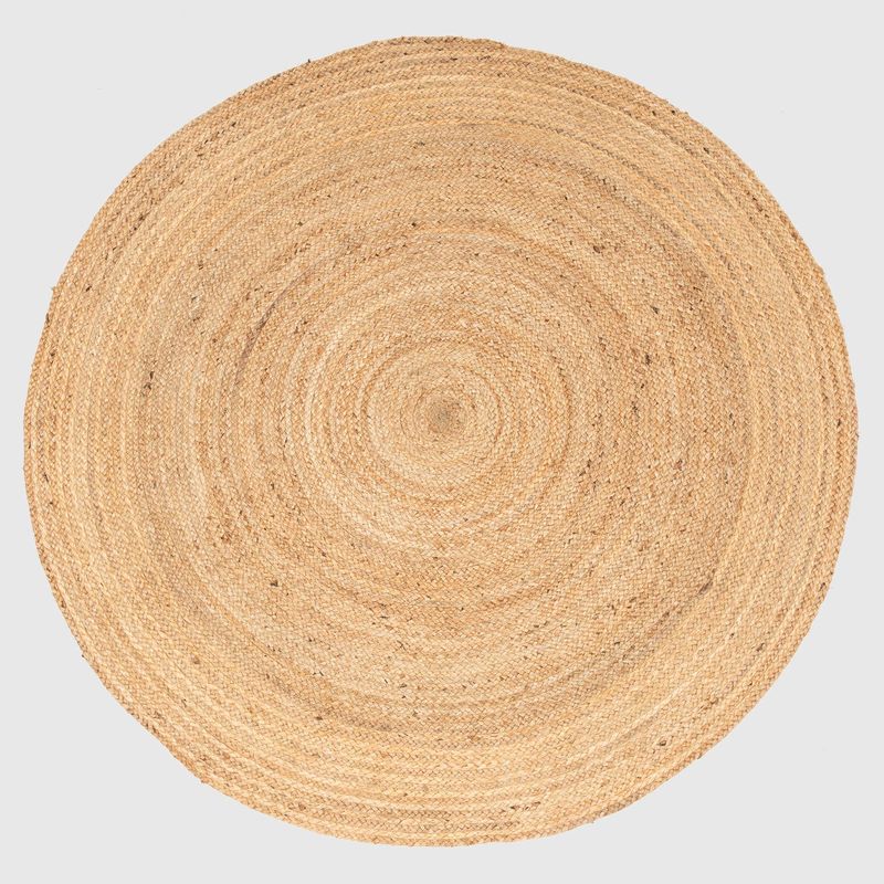 BASEMENT HOME - Alfombra Redonda de Yute Natural Trenzas