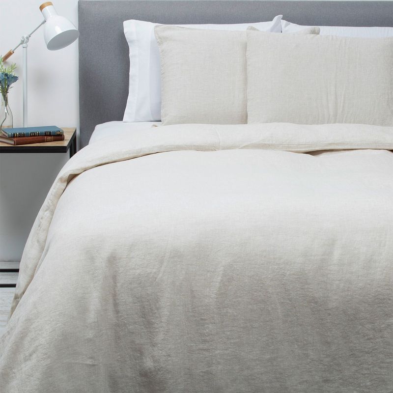 BASEMENT HOME - Funda Plumón Lisa Beige 100% Lino