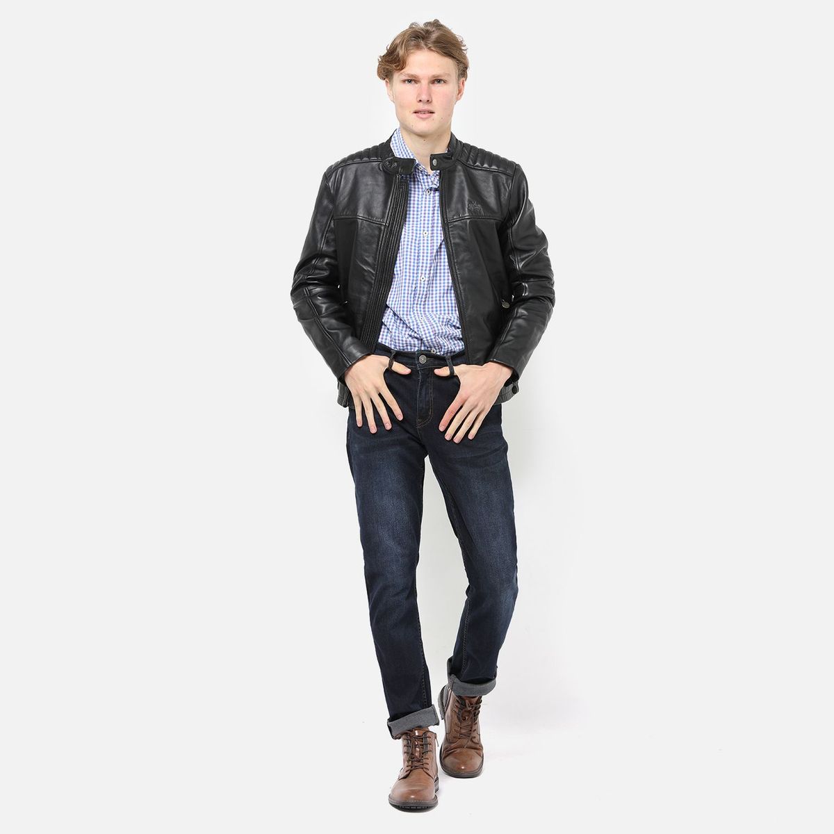 LA MARTINA - Casaca de cuero Hombre