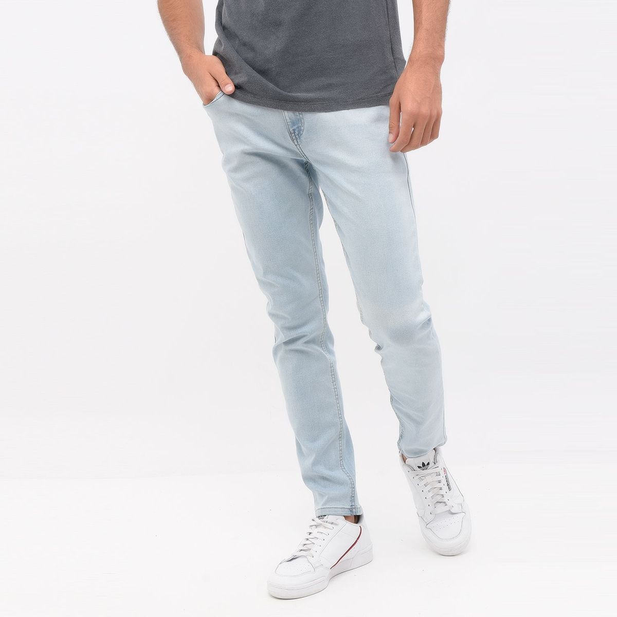BEARCLIFF - Jeans Bearcliff Super Skinny Fit Hombre Casual Algodón