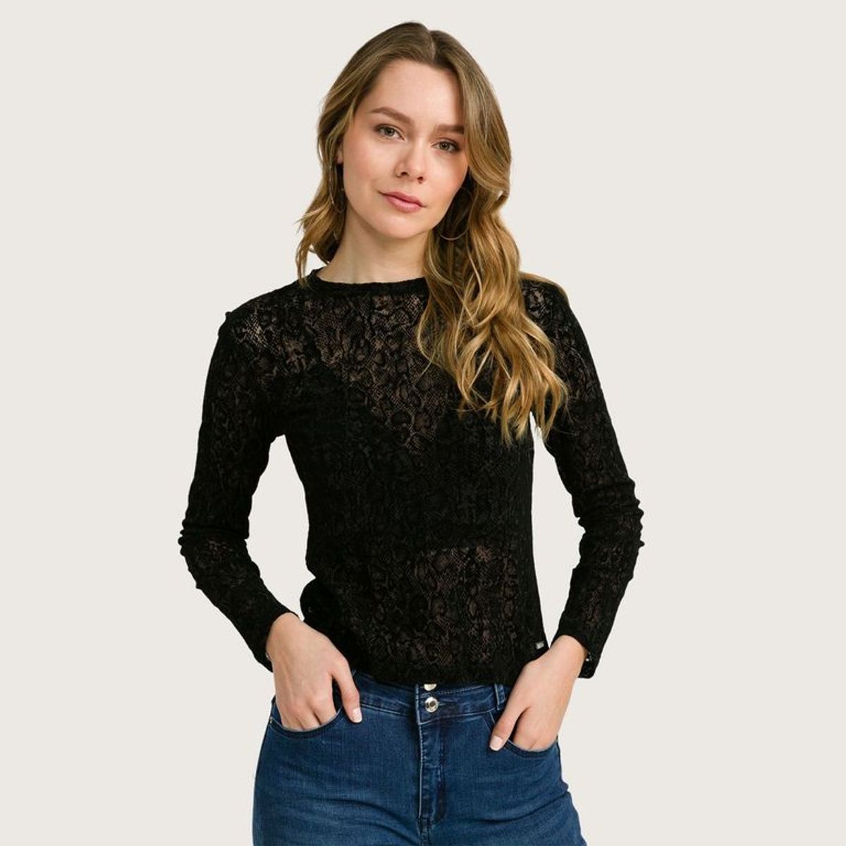 MOSSIMO - Polo Manga Larga Mujer