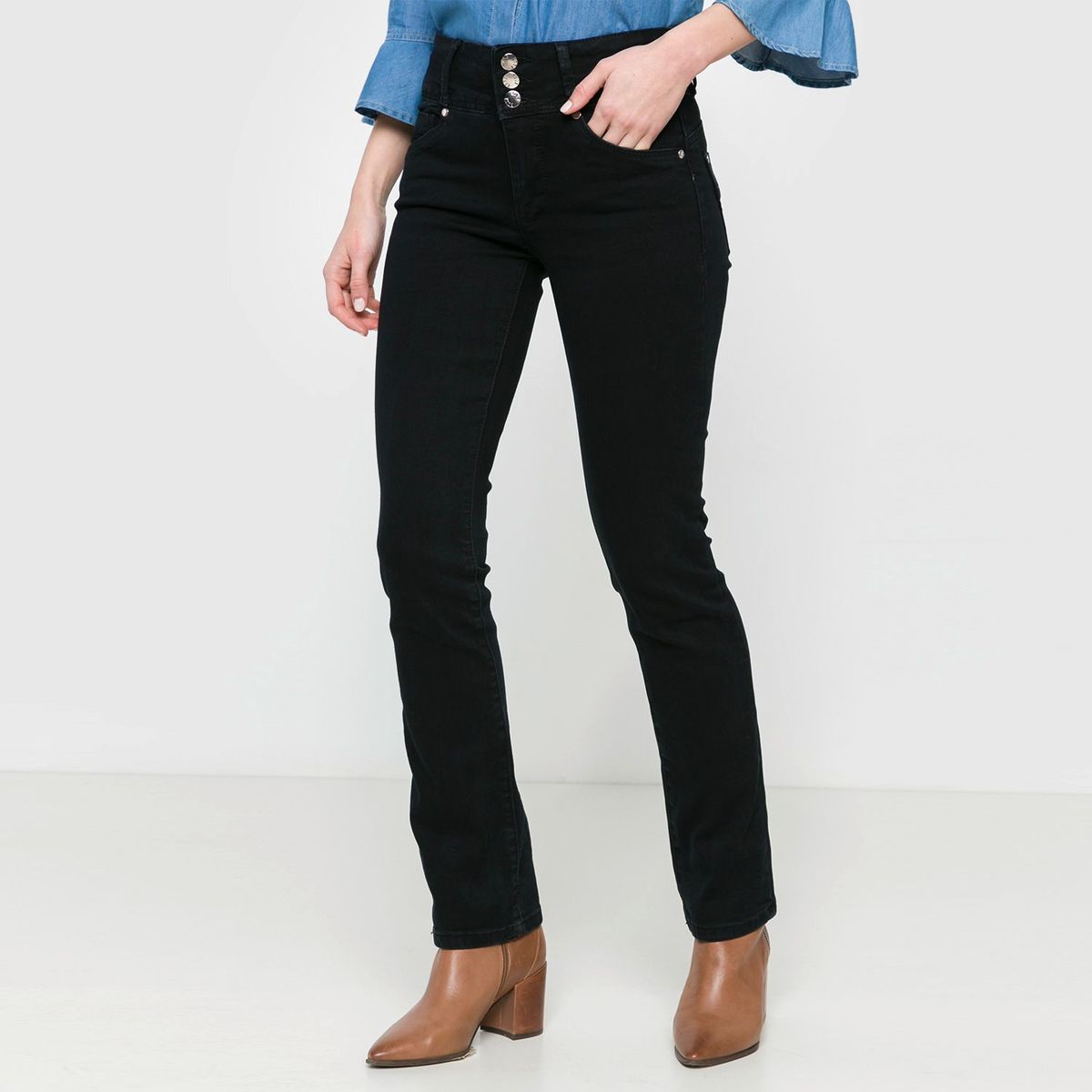 ELLE - Jean Slim Fit Tiro Alto Mujer Elle
