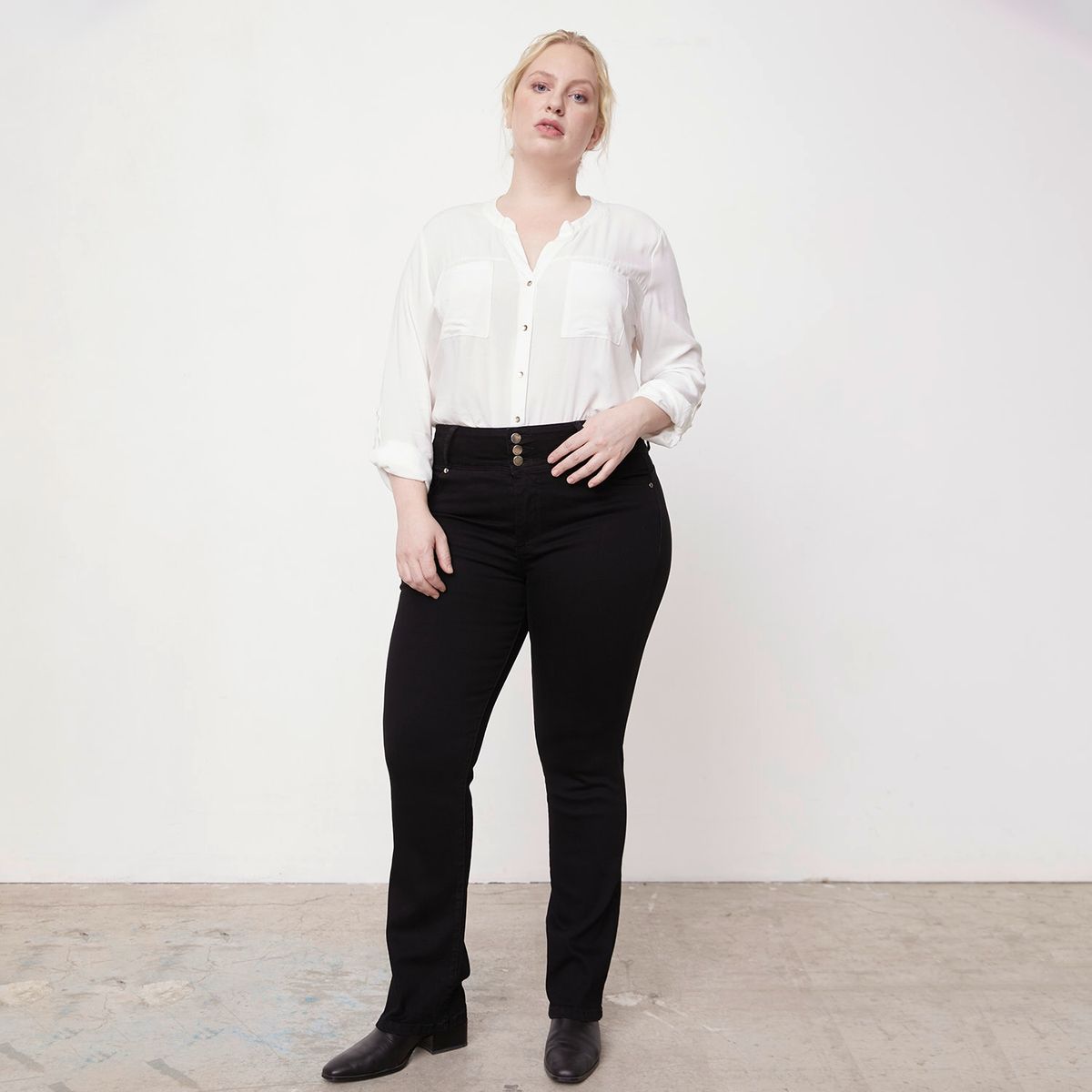 ELLE - Jean Slim Fit Tiro Alto Mujer Elle