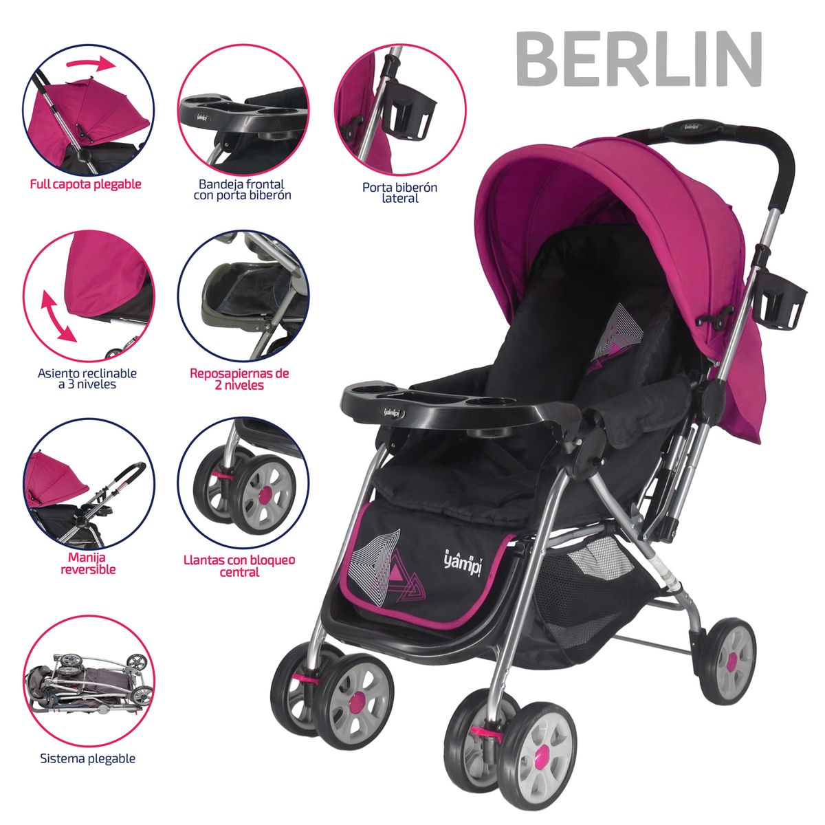 YAMP - Coche de Paseo Bebé Berlin Yamp