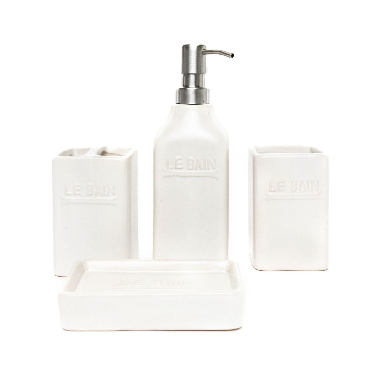 MICA - Set Accesorios Baño Blanco