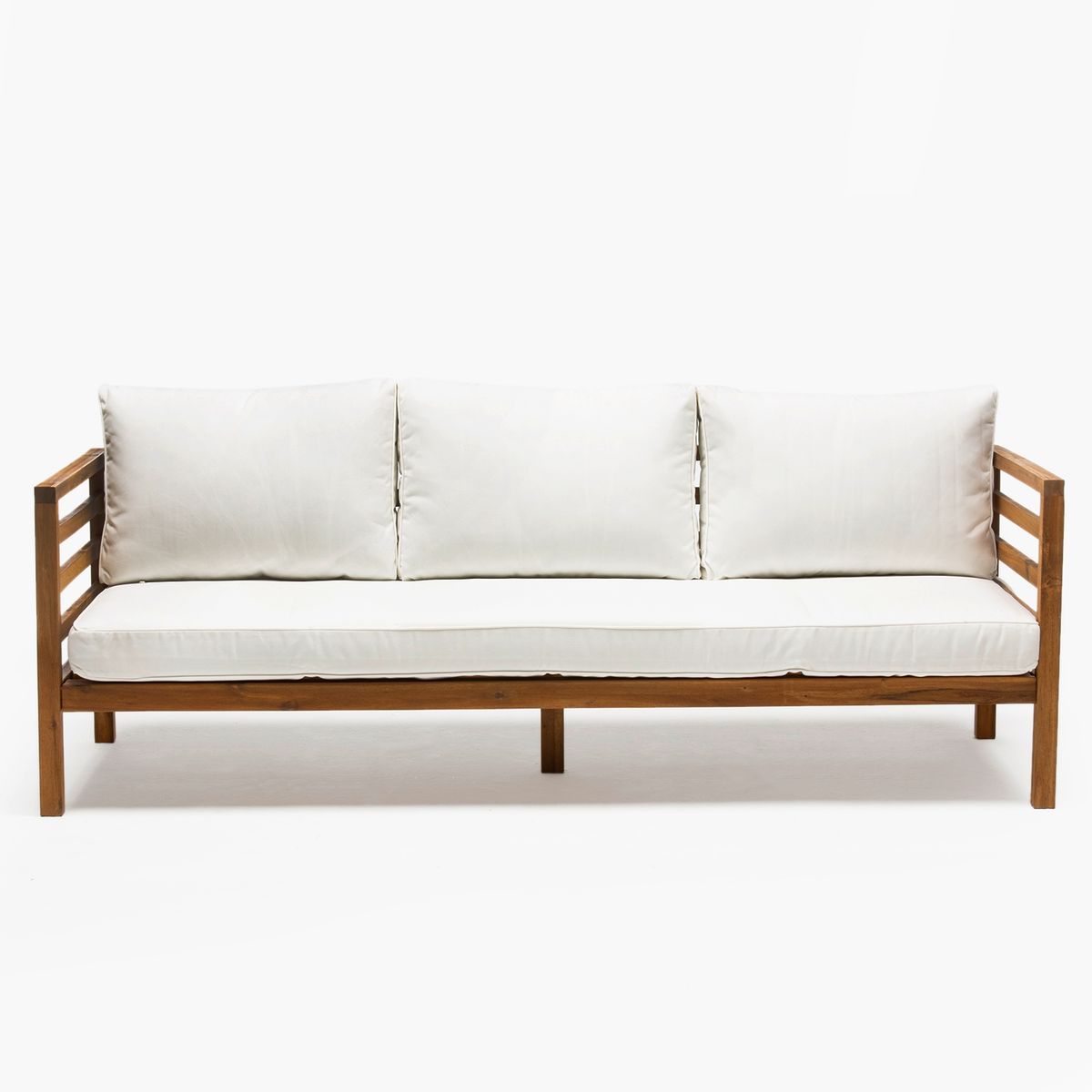 MICA - Sofá Mica Camerún 3 Cuerpos Gamuza Estilo Moderno Café Terraza