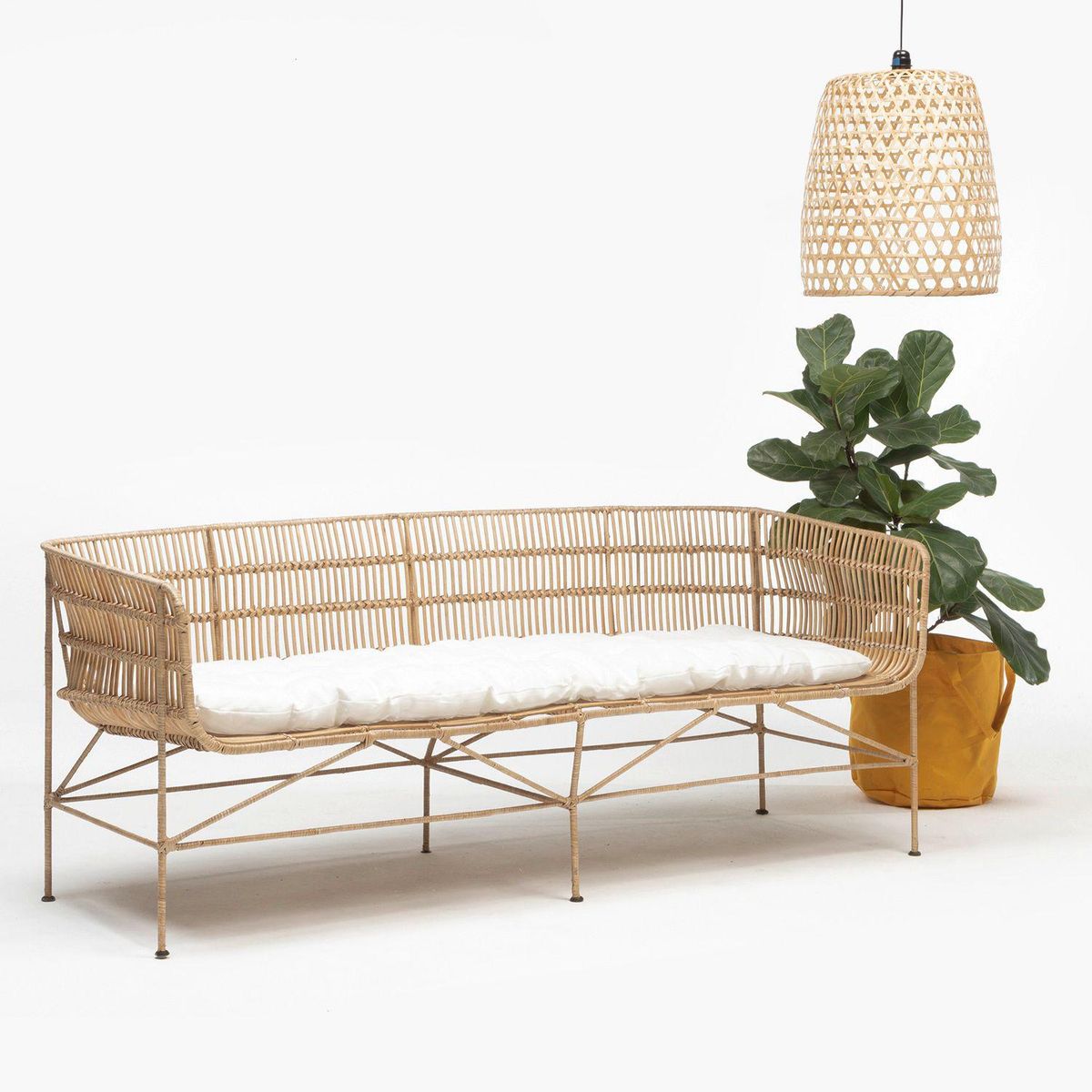 BASEMENT HOME - Sofá de Terraza Ophel 3 Cuerpos