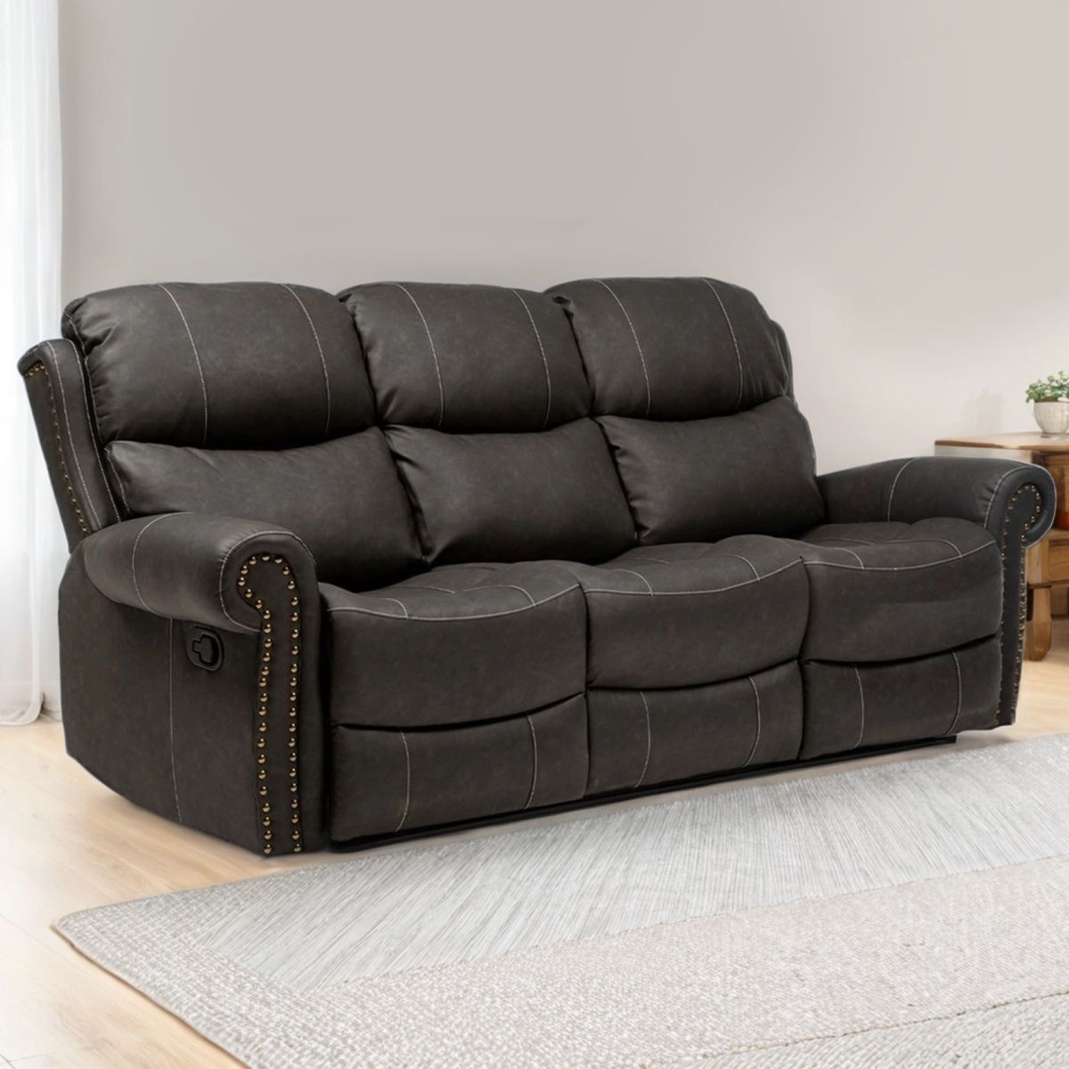 ROBERTA ALLEN - Sofá Reclinable Antoine 3 Cuerpos