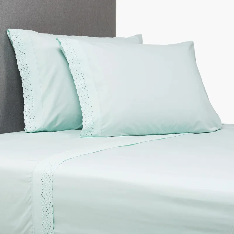 ROBERTA ALLEN - Juego de Sábanas Bordadas Broderie 180 Hilos