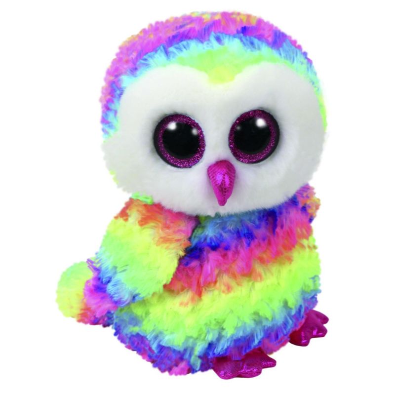 Peluche Beanie Boos Owen Buho Multicolor Mediano TY