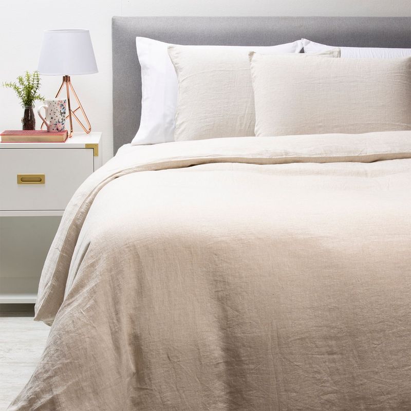 BASEMENT HOME - Funda Plumón Lisa Beige 100% Lino