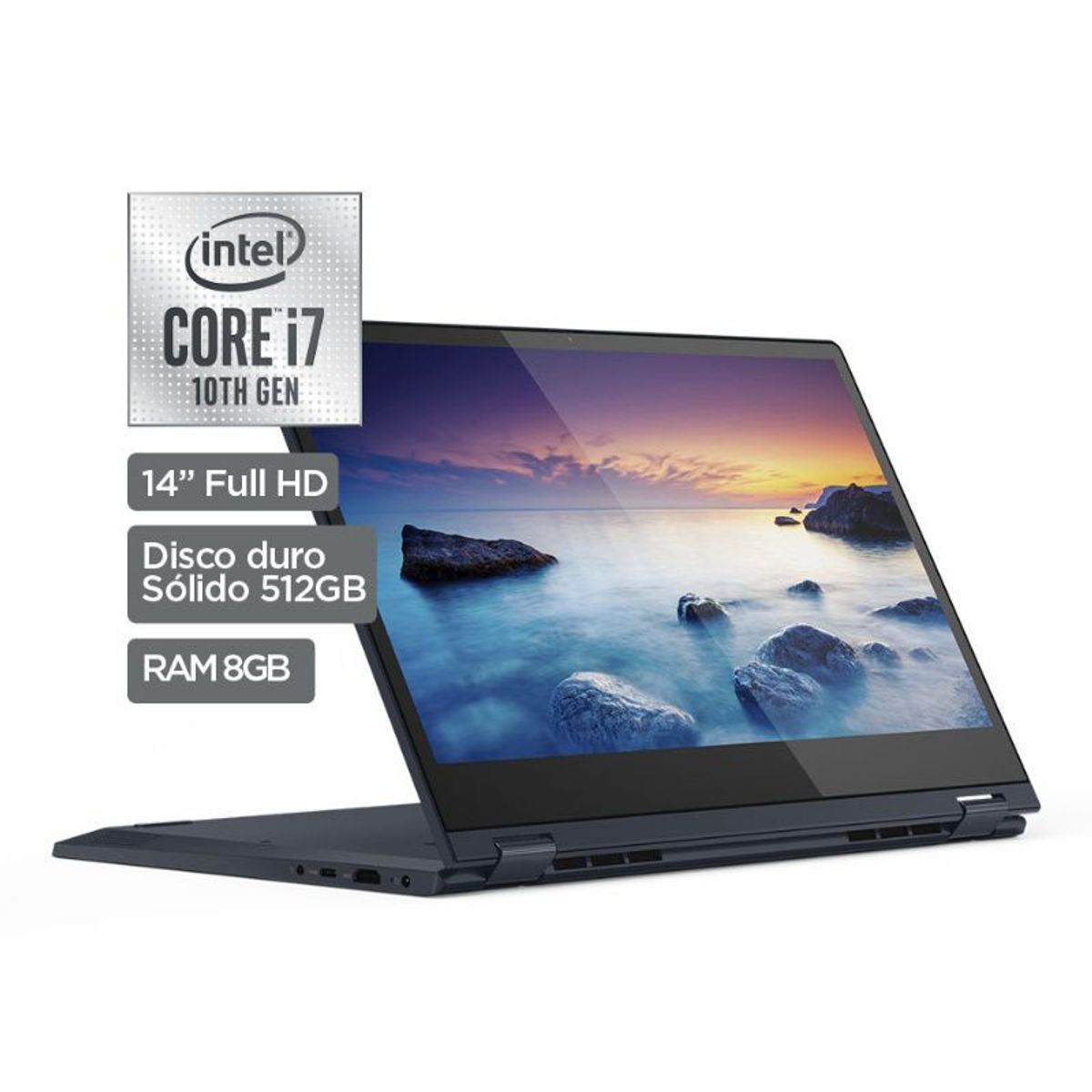 LENOVO - Laptop 2en1 C340 14" Core i7 10ma Gen 8GB RAM 512GB SSD + 2GB Video Nvidia