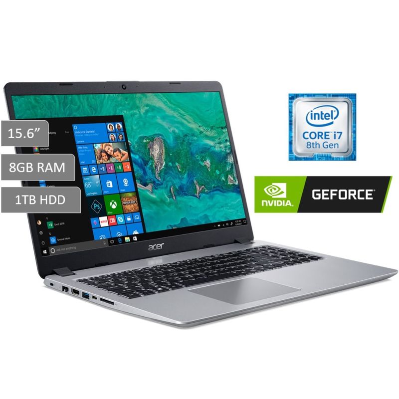 ACER - Laptop Aspire 5 Core i7 8th Gen 8GB 1TB + 2GB Video Nvidida MX130