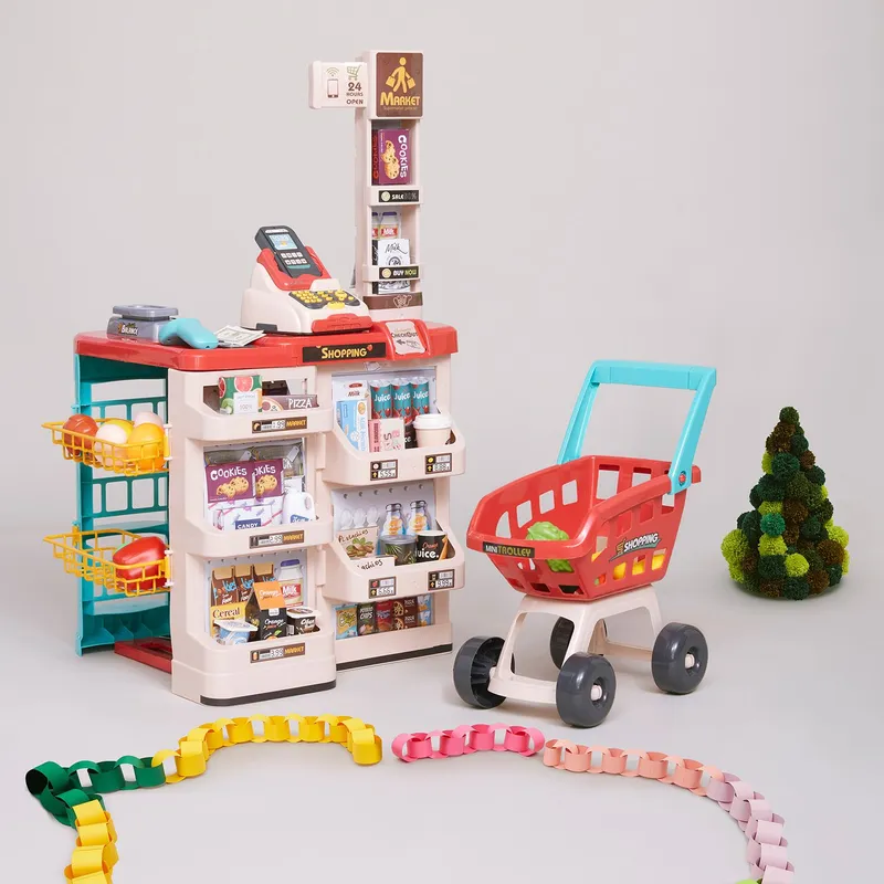 JIACHENG - Juguete Supermercado Jiacheng Con Carrito Y Accesorios