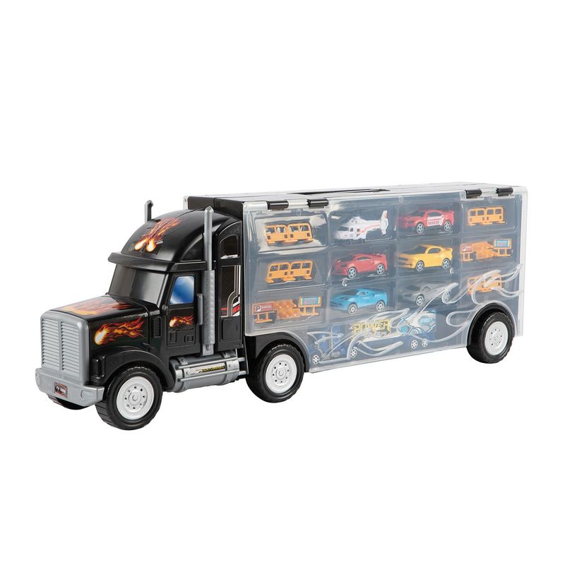 PENGRONG - Set de Vehiculos de Juguete Camion con 5 carritos