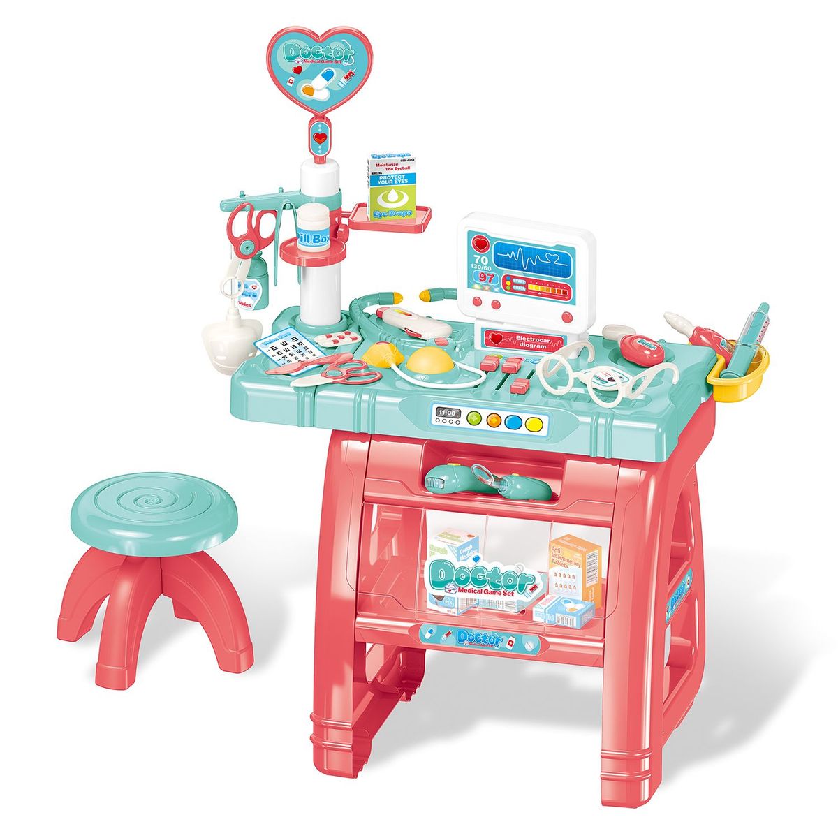 JIACHENG - Juego de Roles Doctor con Mesa de Trabajo